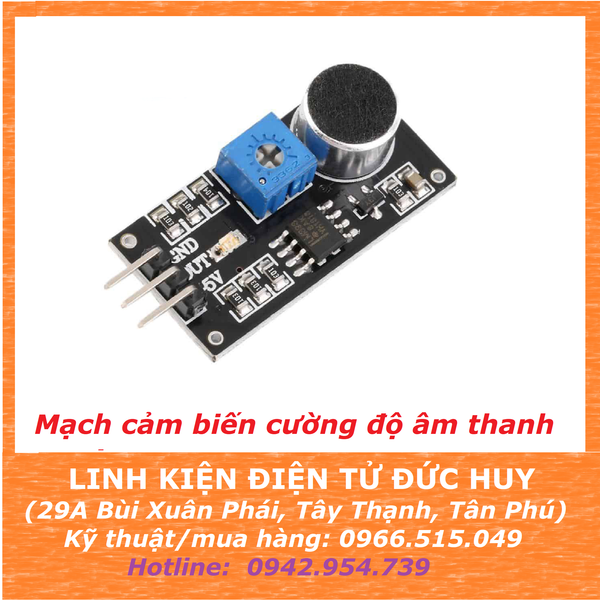 CẢM BIẾN CƯỜNG ĐỘ ÂM THANH BOARD ĐEN, LOẠI TỐT