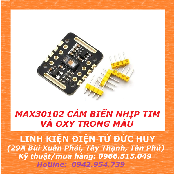 MAX30102 Cảm biến đo nhịp tim và oxy trong máu, board mạch đen chất lượng tốt