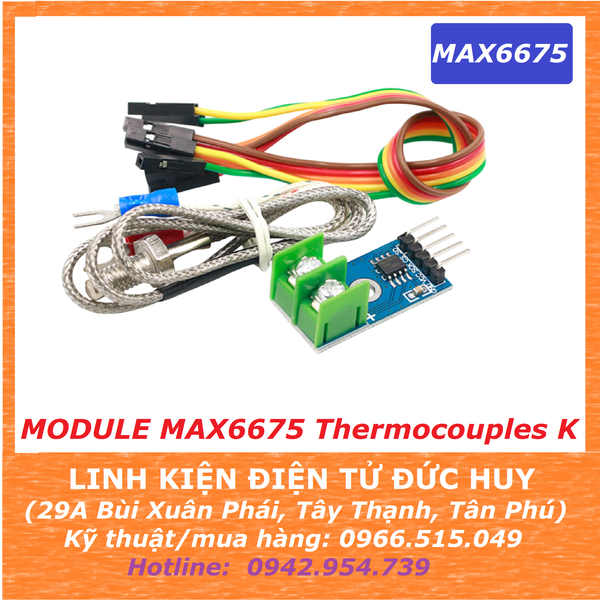 MODULE MAX6675 Thermocouples K (Bao gồm mạch + cảm biến)