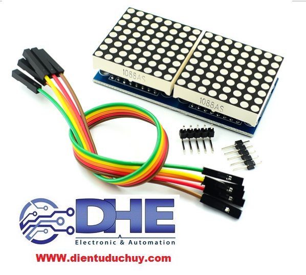 MODULE LED MA TRẬN 8 x 8 - MAX7219 - LOẠI 2 SỐ MÀU ĐỎ – LINH KIỆN ĐIỆN ...