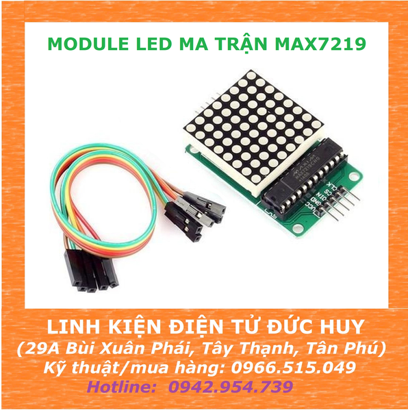 MODULE 1 LED MA TRẬN MAX7219 IC DIP MÀU ĐỎ