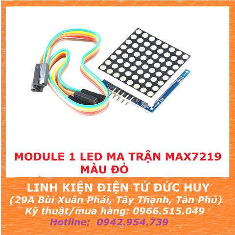 MODULE 1 LED MA TRẬN MAX7219 IC SMD MÀU ĐỎ