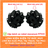 Bánh xe robot mecanum dò line, tự hành 97mm
