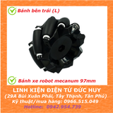 Bánh xe robot mecanum dò line, tự hành 97mm