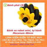 Bánh xe robot mecanum dò line, tự hành 48mm