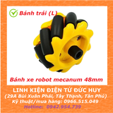 Bánh xe robot mecanum dò line, tự hành 48mm