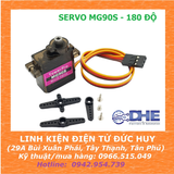 Servo MG90S (Bánh răng kim loại) xoay góc tối đa 180 độ