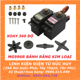 SERVO MG996R 360 ĐỘ, BÁNH RĂNG BÁN KIM LOẠI