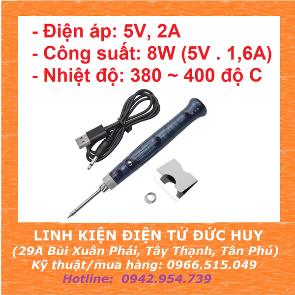 MỎ HÀN THIẾC, mỏ hàn chì MINI USB 5V 8W NHỎ GỌN CẦM TAY