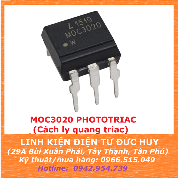 MOC3020 cách ly quang triac