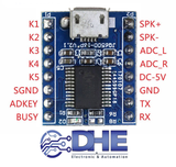 JQ6500 mạch kích phát âm thanh Mp3, giọng nói, cảnh báo, AI robot