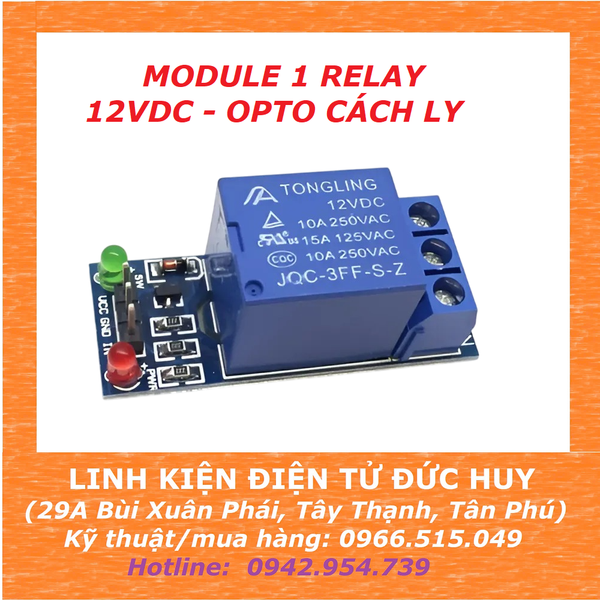 Module 1 relay - 12VDC - opto cách ly