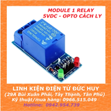 Module 1 relay 5VDC opto cách ly, kích mức thấp