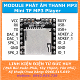 DFPlayer Mini mạch kích phát giọng nói âm thanh MP3 từ thẻ nhớ