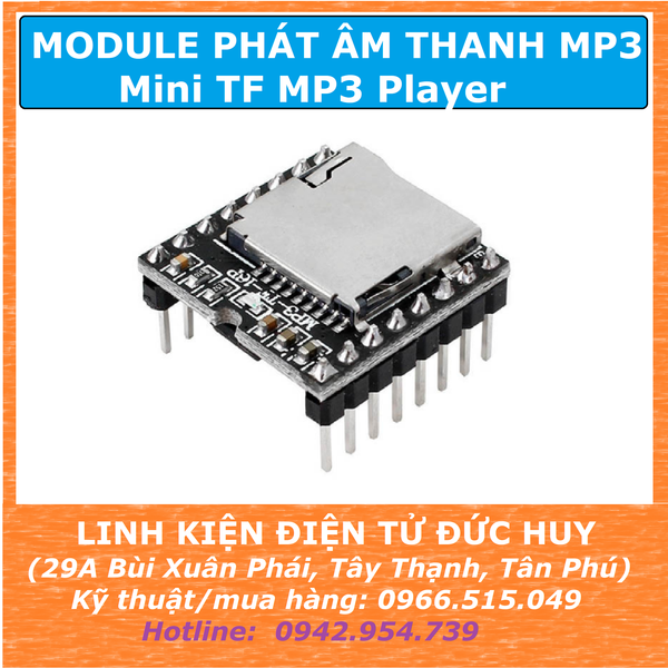 DFPlayer Mini mạch kích phát giọng nói âm thanh MP3 từ thẻ nhớ