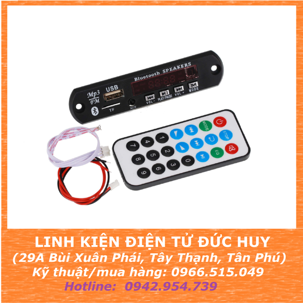 Mạch bluetooth radio FM loa kẹo kéo, giải mã âm thanh MP3 có remote