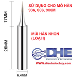 MŨI HÀN 900M, 936 -  QUICK 936, HAKKO 936, 806...
