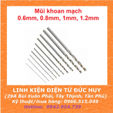 Mũi khoan mạch 0.6mm, 0.8mm, 1mm, 1.2mm