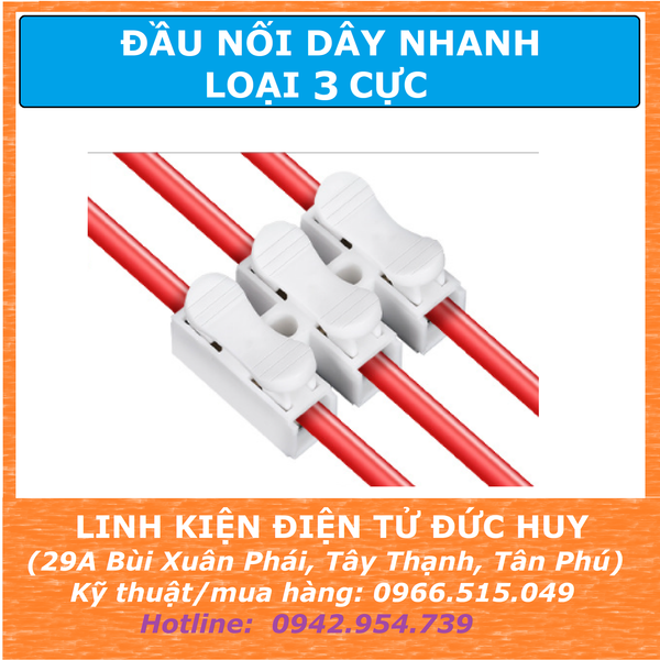 CẦU ĐẦU DÂY NỐI DÂY NHANH 3 CỰC