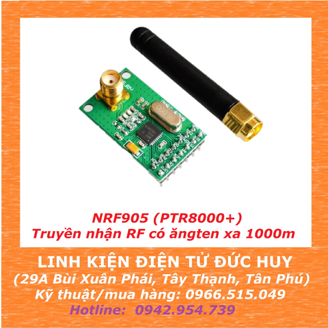 NRF905 (PTR8000+) 433/868/915 MHz, XA 1000M