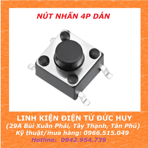 NÚT NHẤN 4P SMD hàn dán
