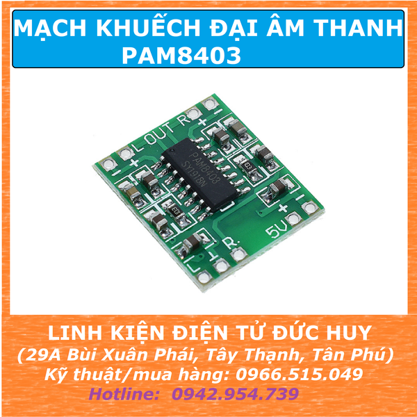 PAM8403 Mạch khuếch đại âm thanh không có điều chỉnh volume