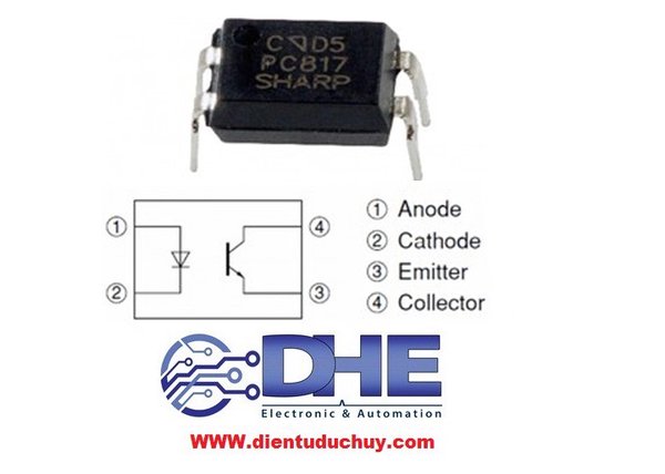 PC817 - PHOTOTRANSISTOR, ĐIỆN ÁP VCE=80V, TẦN SỐ ĐÓNG CẮT 80KHZ