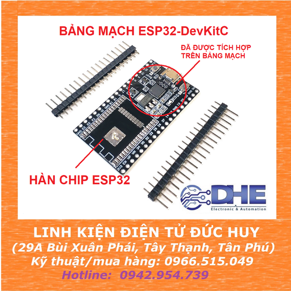 BẢNG MẠCH ESP32 DEVKITC 38 CHÂN ( CHỈ BOARD KHÔNG BAO GỒM CHIP ESP32)