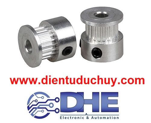 Puley GT2 - 20 răng - Φ16mm - Trục 4mm