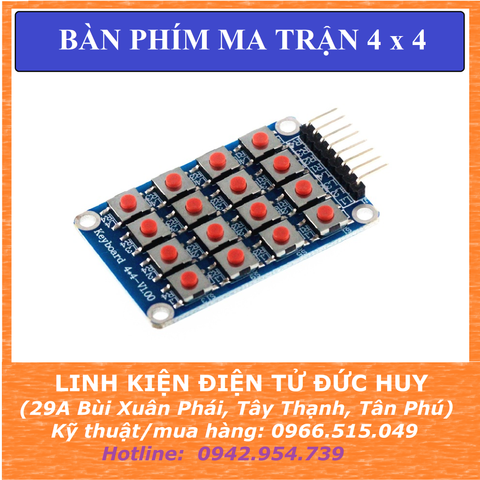 BOARD MẠCH PHÍM MA TRẬN 16 PHÍM 4X4