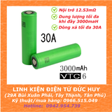 1 PIN SONY VTC6 18650 3000MAH, XẢ 30A