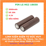 1 PIN LG HG2 18650 3000MAH, XẢ 20A