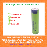 1 PIN SẠC 18650 PANASONIC ( ĐẦU LỒI ) 2600maH 3.7V DÒNG XẢ LIÊN TỤC 5A