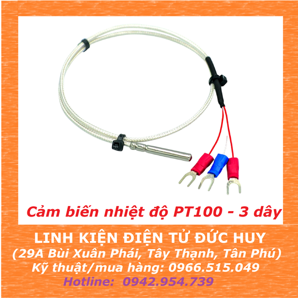 CẢM BIẾN NHIỆT ĐỘ RTD PT100,  LOẠI 3 DÂY