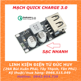 MẠCH HẠ ÁP SẠC NHANH QUICK CHARGE 3.0 USB