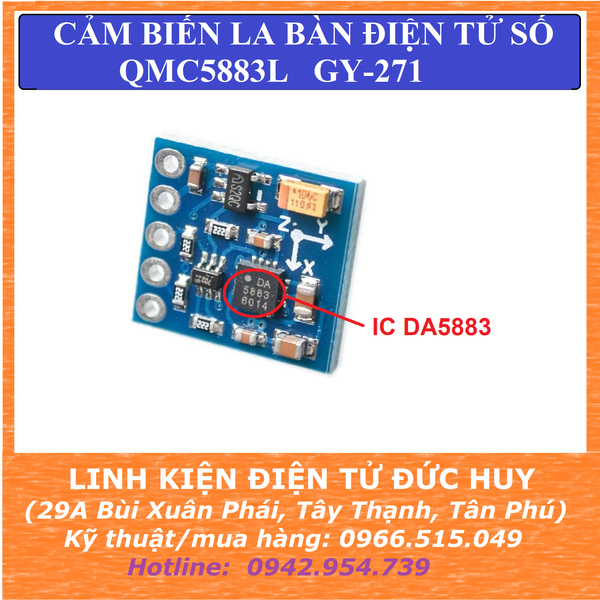 QMC5883L GY-271 Cảm biến la bàn điện tử số (từ trường)