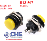 R13-507 nút nhấn nhả phi 16mm Vàng