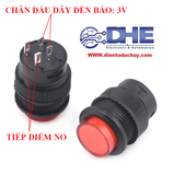 R16 503BD nút nhấn nhả phi 16 - Vàng - Có đèn báo