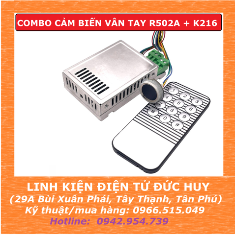 Combo cảm biến vân tay R502A và mạch giải mã KL216