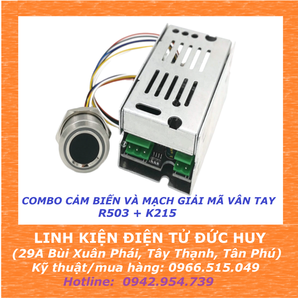 Combo cảm biến vân tay R503 và mạch giải mã K215