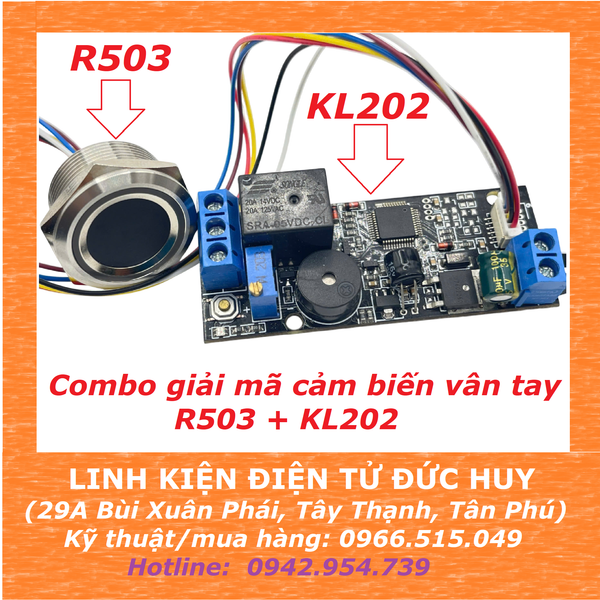 R503 KL202 Combo nhận dạng và giải mã vân tay