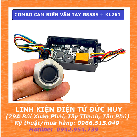 Combo cảm biến vân tay R558 và mạch giải mã KL261