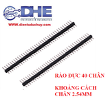 Hàng rào đực thẳng đơn 40 chân, 2.54mm