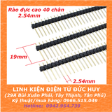 Hàng rào đực cao đơn 40 chân, 2.54mm