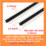 Hàng rào đực thẳng đơn 40 chân, 2.54mm