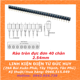 Hàng rào tròn cái đơn 40 chân, 2.54mm