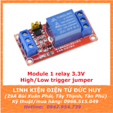 Module 1 relay 3.3V 10A có jumper kích High/Low trigger opto cách ly