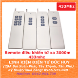 Remote điều khiển từ xa 3000m, 433mhz, 2,3,4,8 nút