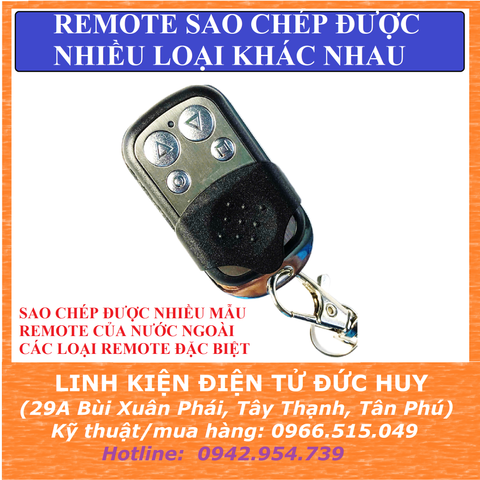 REMOTE 4 NÚT SAO CHÉP NHIỀU LOẠI REMOTE 433MHZ