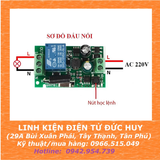 MẠCH BẬT/TẮT THIẾT BỊ RF 1 KÊNH, NGUỒN 220V/AC, HỌC LỆNH